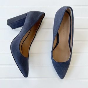Banana Republic Madison Pump Block Heel Navy 12 Hour